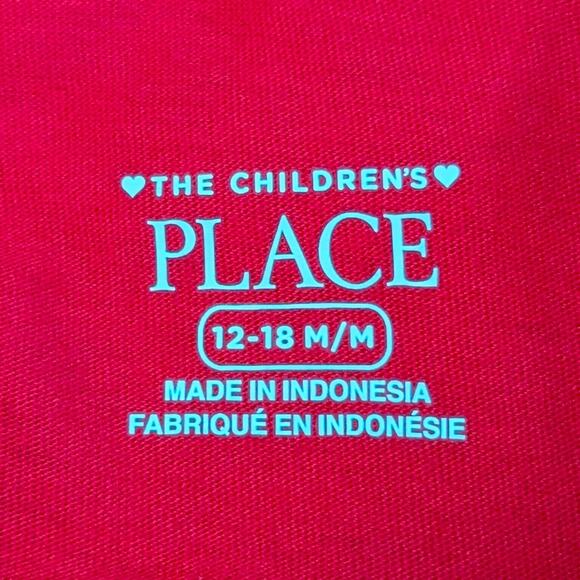 The Children's Place Skater Dress 12-18 Months Red Long Sleeve Ruffles Holiday - Picture 4 of 6